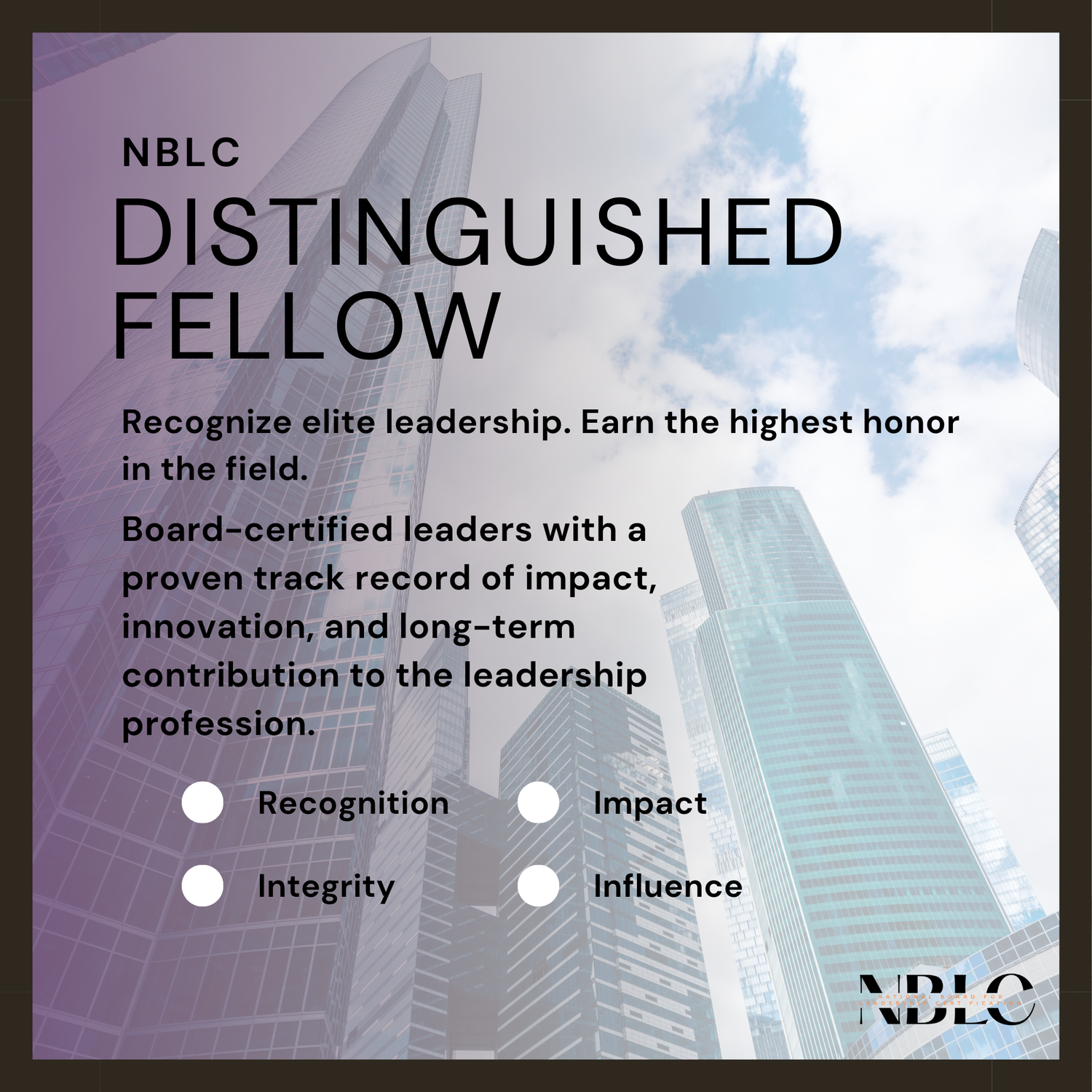 NBLC Distinguished Fellow Designation