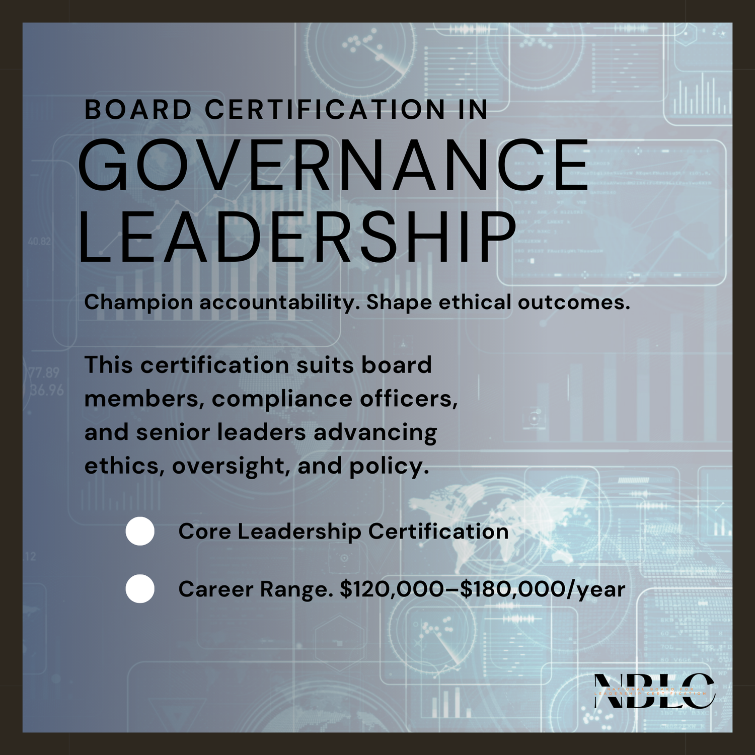 Board-Certification. Governance Leadership